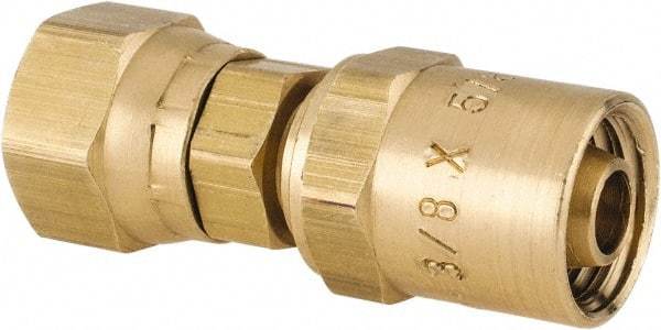 Dixon Valve & Coupling - 3/8 NPSM, Reusable Hose Female Swivel Fitting - 3/8" Hose ID x 5/8" Hose OD - Caliber Tooling