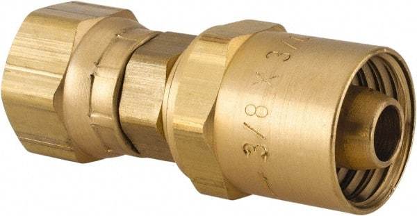 Dixon Valve & Coupling - 3/8 NPSM, Reusable Hose Female Swivel Fitting - 3/8" Hose ID x 3/4" Hose OD - Caliber Tooling