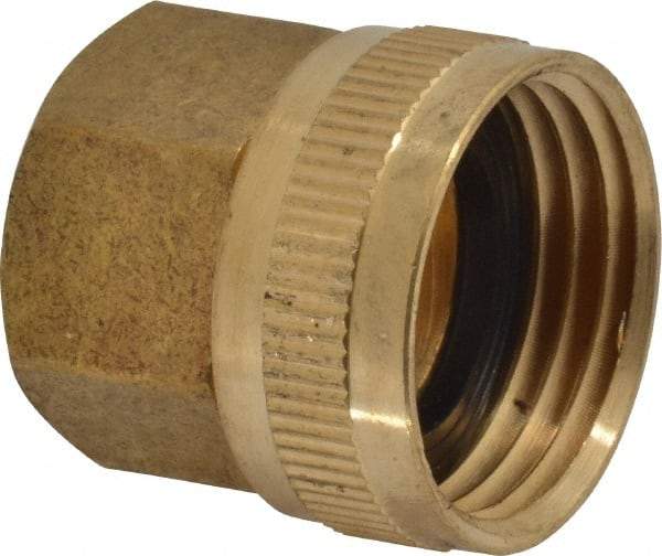 Cerro - 1/2 FPT & 3/4 FGHT Garden Hose Fitting - Brass, Female Hose to Female Pipe Swivel Connector - Caliber Tooling