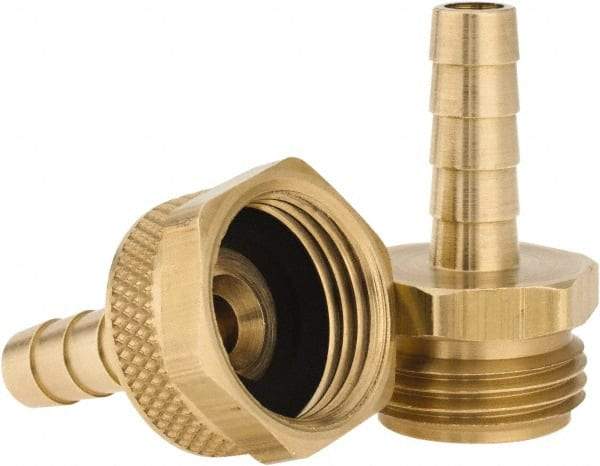 Dixon Valve & Coupling - 3/4 NH Garden Hose Fitting - Brass, Standard Shank Male/Female Set Connector - Caliber Tooling