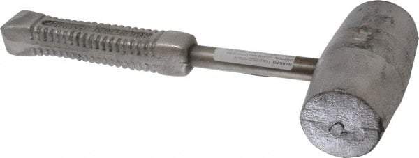 American Hammer - 10 Lb Head 2-1/2" Face Lead Alloy Nonmarring Lead Hammer - 13-1/2" OAL, Aluminum Handle - Caliber Tooling