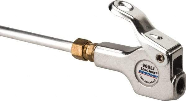 Guardair - 120 Max psi Safety Extension Tube Thumb Lever Blow Gun - 1/4 NPT, 60" Tube Length, Aluminum - Caliber Tooling