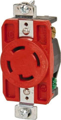 Cooper Wiring Devices - 250 VAC, 30 Amp, L15-30R NEMA, Isolated Ground Receptacle - 3 Poles, 4 Wire, Female End, Orange - Caliber Tooling