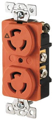 Cooper Wiring Devices - 125 VAC, 15 Amp, L5-15R NEMA, Isolated Ground Receptacle - 2 Poles, 3 Wire, Female End, Orange - Caliber Tooling