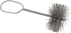 Schaefer Brush - 2-1/4 Inch Actual Brush Diameter, 2 Inch Inside Diameter, Carbon Steel, Plumbing, Hand Fitting and Cleaning Brush - 2-1/8 Refrigeration Outside Diameter, 1 Inch Brush Length, 15/16 Inch Trim Length, 0.01 Wire, Oval Formed Wire Handle - Caliber Tooling