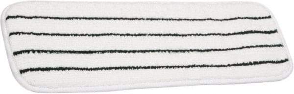 Ability One - 6" Long x 5" Wide Microfiber Dust Mop Pad - Hook & Loop, White, Looped Head - Caliber Tooling