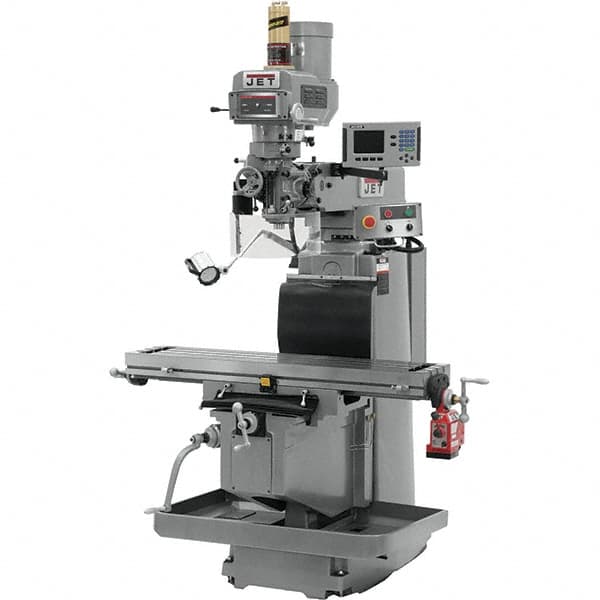 Jet - 54" Long x 12" Wide, 3 Phase Acu-Rite 200S CNC Milling Machine - Variable Speed Pulley Control, R8 Taper, 5 hp - Caliber Tooling