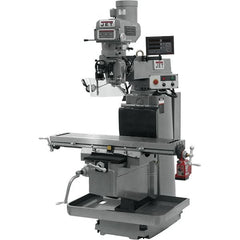 Jet - 54" Long x 12" Wide, 3 Phase Newall DP700 CNC Milling Machine - Variable Speed Pulley Control, NT40 Taper, 5 hp - Caliber Tooling