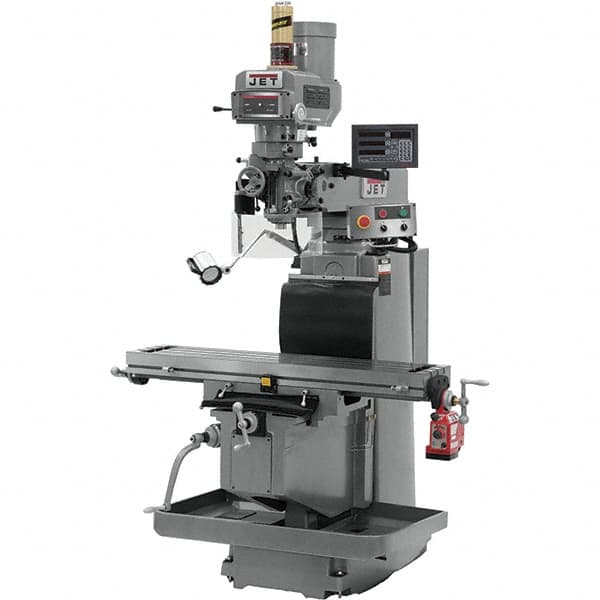 Jet - 54" Long x 12" Wide, 3 Phase Newall DP700 CNC Milling Machine - Variable Speed Pulley Control, R8 Taper, 5 hp - Caliber Tooling