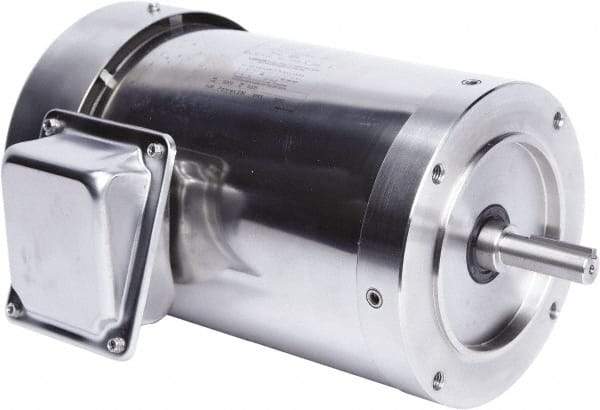 Leeson - 1 Max hp, 1,800 Max RPM, Premium Efficient Electric AC DC Motor - 230/460 V Input, Three Phase, 56C Frame, C-Face Mount, TEFC Enclosure - Caliber Tooling