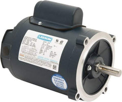 Leeson - 1/3 Max hp, 1,800 Max RPM, Capacitor Start Electric AC DC Motor - 115/230 V Input, Single Phase, S56C Frame, C-Face Mount, TENV Enclosure - Caliber Tooling