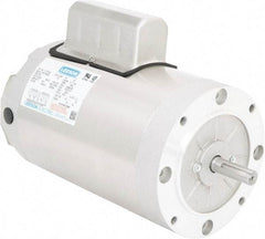 Leeson - 2 Max hp, 1,740 Max RPM, Electric AC DC Motor - 115/208-230 V Input, Single Phase, 56C Frame, C-Face Mount, TENV Enclosure - Caliber Tooling