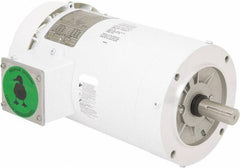 Leeson - 2 Max hp, 1,800 Max RPM, Premium Efficient Electric AC DC Motor - 230/460 V Input, Three Phase, 145TC Frame, C-Face Mount, TEFC Enclosure - Caliber Tooling