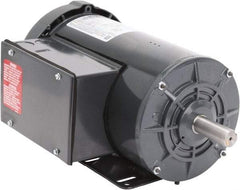 Leeson - 2 Max hp, 1,800 Max RPM, Capacitor Start Electric AC DC Motor - 115-208/230 V Input, Single Phase, 56HZ Frame, Rigid Base Mount, TEFC Enclosure - Caliber Tooling