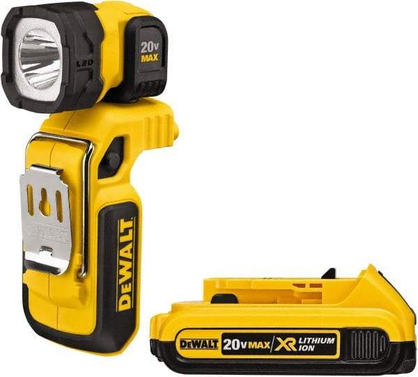 DeWALT - 20 Volts, 500 Lumens, Cordless Work Light - Yellow/Black, 26 hr Run Time - Caliber Tooling