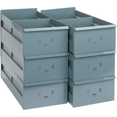 Value Collection - 8.2" Wide, 4-19/32 High, Open Shelving Accessory/Component - 19 Gauge Steel, Powder Coat Finish, Use with Bins/Totes - Caliber Tooling