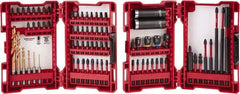 Milwaukee Tool - 75 Piece, Impact Driver Bit Set - 1/4 to 3/16" Hex, #1 to #3, Drilling/Screwdriving Utility Accessory Set Kit, 1/4" Hex Drive, Hex Point - Caliber Tooling