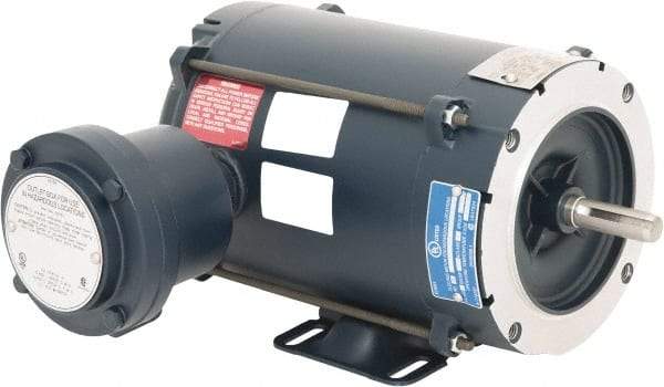 Leeson - 1/2 hp 1,800 Max RPM Explosion Proof Motor - 56C NEMA Frame, 230/460 Volts, 75% Efficiency at Full Load - Caliber Tooling