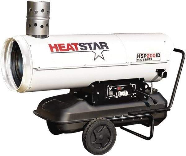 Heatstar - 180,000 BTU Rating, Kerosene/Diesel Indirect Fired Forced Air Heater - 4,625 Sq Ft Max Heating Area, 17 Gal Capacity, Fuel with Diesel, Kerosene, JP-8 & Jet8 - Caliber Tooling