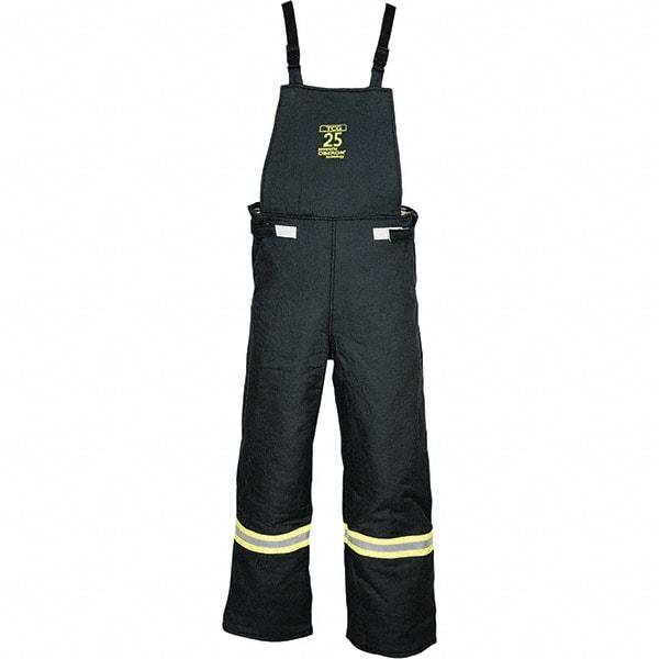 Oberon - Size XL, Black, Zippered with Flap, Arc Flash Bib Overall - 46" Chest, Aramid - Caliber Tooling