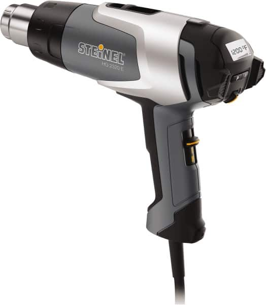 Steinel - 120 to 1,200°F Heat Setting, 4 to 13 CFM Air Flow, Heat Gun - 120 Volts, 13.5 Amps, 1,600 Watts, 6' Cord Length - Caliber Tooling