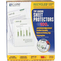 C-LINE - 100 Piece Clear Sheet Protectors-Ring Binder - 11" High x 8-1/2" Wide - Caliber Tooling