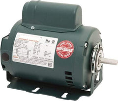 Leeson - 1/3 Max hp, 1,800 Max RPM, Premium Efficient Electric AC DC Motor - 115 V Input, Single Phase, 48 Frame, 1/2" Shaft Diam, Resilient Base Mount, ODP Enclosure - Caliber Tooling