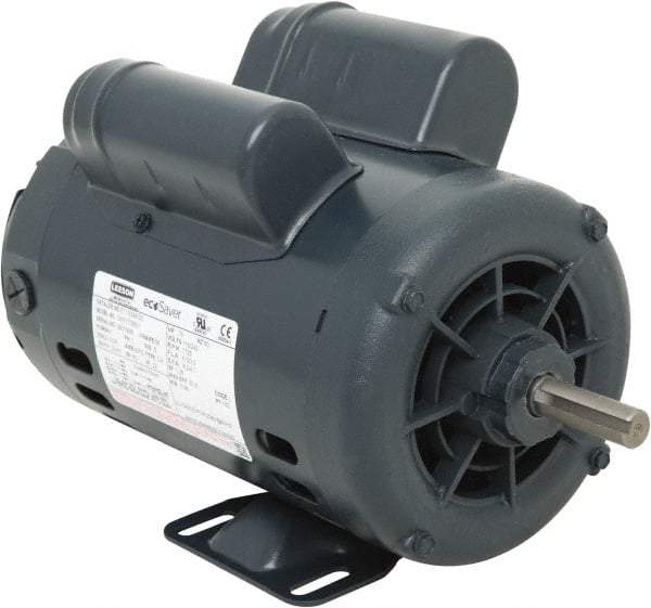 Leeson - 3/4 Max hp, 1,800 Max RPM, Premium Efficient Electric AC DC Motor - 115/230 V Input, Single Phase, 56 Frame, 5/8" Shaft Diam, Rigid Base Mount, ODP Enclosure - Caliber Tooling