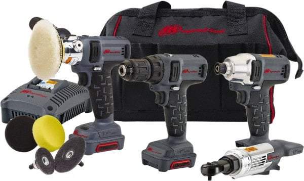 Ingersoll-Rand - 12 Volt Cordless Tool Combination Kit - Includes 1/4" Hex Compact Impact Driver, Lithium-Ion Battery Included - Caliber Tooling