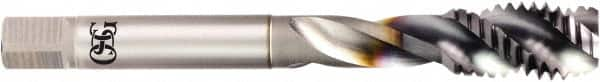 OSG - 1/4-20 UNC 3 Flute 2B Bottoming Spiral Flute Tap - Powdered Metal, V Finish, 80mm OAL, Right Hand Flute, Right Hand Thread, H3, Series 16505 - Caliber Tooling