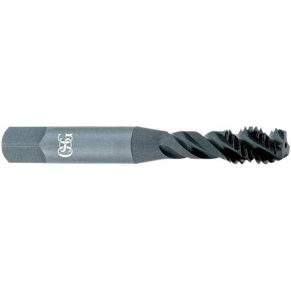 OSG - 1/4-20 UNC 3 Flute 3B Modified Bottoming Spiral Flute Tap - Vanadium High Speed Steel, TiN Finish, 2-1/2" OAL, Right Hand Flute, Right Hand Thread, H3, Series 303 - Caliber Tooling