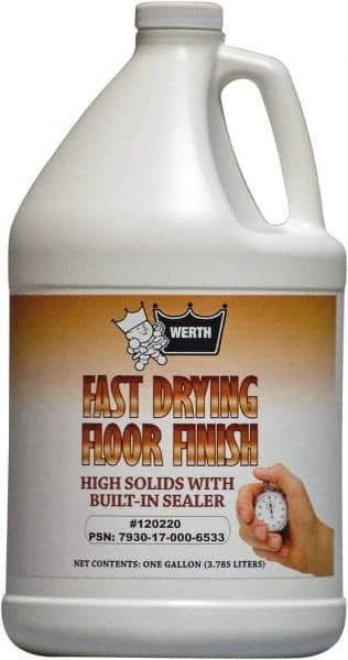 Werth Sanitary Supply - 1 Gal Plastic Bottle Floor Coating - Use on Resilient Tile, Vinyl Tile - Caliber Tooling