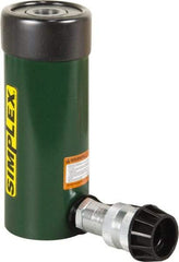 TK Simplex - 3" Stroke, 12 Ton Portable Hydraulic Hollow Hole Cylinder - 2.76 Sq In Effective Area, 8.3 Cu In Oil Capacity, 7.25 to 10.25" High, 1-3/8" Plunger Diam, 10,000 Max psi - Caliber Tooling