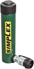 TK Simplex - 2-1/8" Stroke, 15 Ton Portable Hydraulic Single Acting Cylinder - 3.14 Sq In Effective Area, 6.28 Cu In Oil Capacity, 5.83 to 7.96" High, 1.63" Cyl Bore Diam, 2" Plunger Diam, 10,000 Max psi - Caliber Tooling