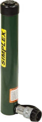 TK Simplex - 12" Stroke, 10 Ton Portable Hydraulic Single Acting Cylinder - 2.24 Sq In Effective Area, 26.84 Cu In Oil Capacity, 15.78 to 27.78" High, 1.5" Cyl Bore Diam, 1.69" Plunger Diam, 10,000 Max psi - Caliber Tooling