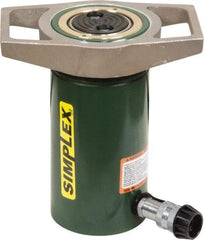 TK Simplex - 10-1/4" Stroke, 100 Ton Portable Hydraulic Single Acting Cylinder - 20.63 Sq In Effective Area, 212 Cu In Oil Capacity, 17.69 to 27.94" High, 4.13" Cyl Bore Diam, 5-1/8" Plunger Diam, 10,000 Max psi - Caliber Tooling