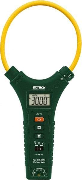 Extech - MA3110, CAT III, Digital True RMS Clamp Meter with 11" Flex Jaws - 1000 VAC/VDC, 3000 AC Amps, Measures Voltage, Capacitance, Continuity, Current, Resistance - Caliber Tooling