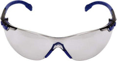 3M - Gray Lenses, Frameless Safety Glasses - Anti-Fog, Blue Frame, Size Universal, Wrap Around - Caliber Tooling