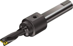 Sandvik Coromant - 1.6" Max Drill Depth, 3xD, 1/2" Diam, Indexable Insert Drill - 2 Inserts, 3/4" Shank Diam, Flange Shank - Caliber Tooling