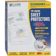 C-LINE - 200 Piece Clear Sheet Protectors-Ring Binder - 11" High x 8-1/2" Wide - Caliber Tooling