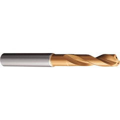 Screw Machine Length Drill Bit: 0.177″ Dia, 140 °, Solid Carbide TiAlN Finish, Right Hand Cut, Spiral Flute, Straight-Cylindrical Shank, Series CoroDrill 860