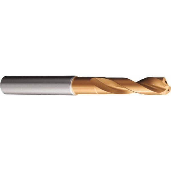 Screw Machine Length Drill Bit: 0.2189″ Dia, 140 °, Solid Carbide TiAlN Finish, Right Hand Cut, Straight-Cylindrical Shank, Series CoroDrill 860