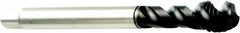 Sandvik Coromant - M10x1.50 Metric 3 Flute 6H Modified Bottoming Spiral Flute Tap - Powdered Metal, SmoothTop Finish, 100mm OAL, Right Hand Flute, Right Hand Thread, Series CoroTap 300 - Caliber Tooling