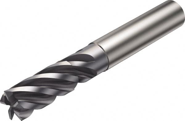 Sandvik Coromant - 16mm, 5 Flute, Single End, Solid Carbide, Corner Chamfer End Mill - 92mm OAL, Right Hand Flute, 34mm LOC, Right Hand Cut - Caliber Tooling