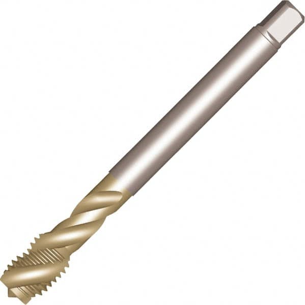 Sandvik Coromant - 7/8-14 UNF 4 Flute 3BX Spiral Flute Tap - High Speed Steel, AlCrN Finish, 125mm OAL, Right Hand Thread, Series CoroTap 300 - Caliber Tooling