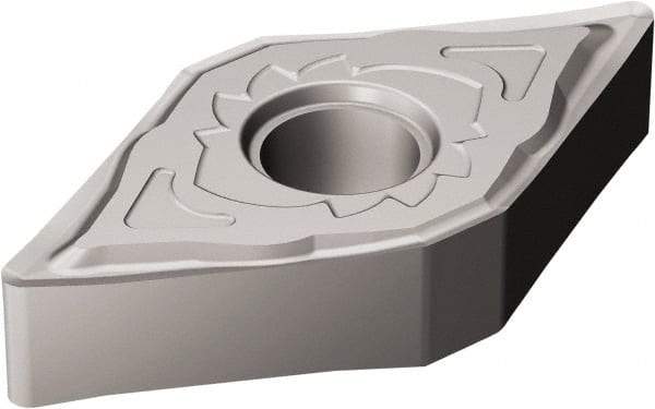 Sandvik Coromant - DNGG433 SGF Grade H13A Carbide Turning Insert - Uncoated, 55° Diamond, 1/2" Inscr Circle, 3/16" Thick, 3/64" Corner Radius - Caliber Tooling