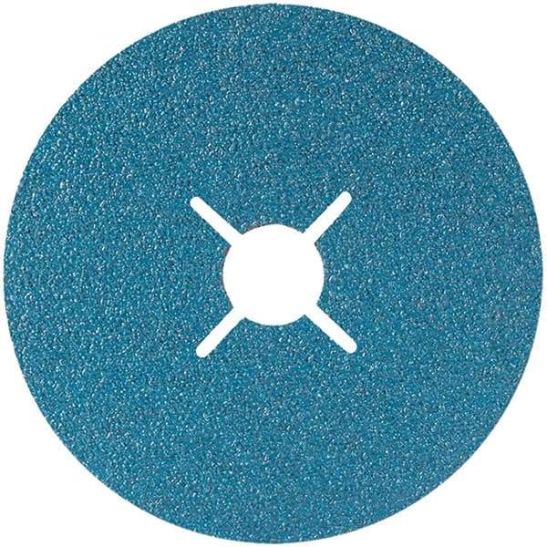 WALTER Surface Technologies - 4-1/2" Diam 7/8" Hole 24 Grit Fiber Disc - Zirconia Alumina, Series 15-P, Topcut - Caliber Tooling