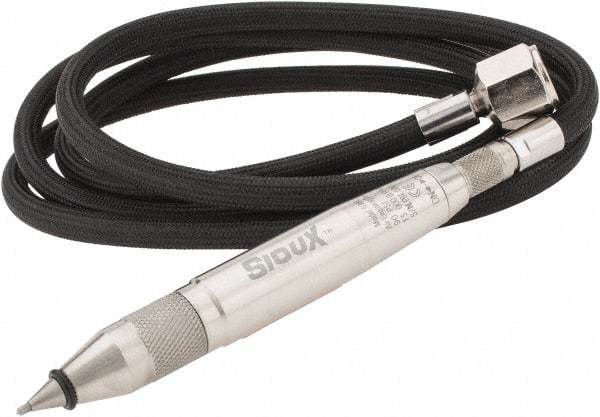 Sioux Tools - 13,000 BPM, 90 psi, 1/4 NPT Inlet, Air Engraving Pen - Includes 59" Hose - Caliber Tooling