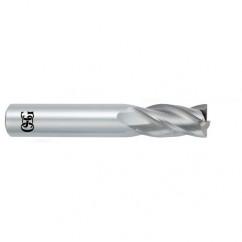 5/8 Dia. x 3-1/2 Overall Length 4-Flute .020 C/R Solid Carbide SE End Mill-Round Shank-Center Cutting-Uncoated - Caliber Tooling