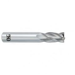 5/8 Dia. x 3-1/2 Overall Length 4-Flute .020 C/R Solid Carbide SE End Mill-Round Shank-Center Cutting-Uncoated - Caliber Tooling